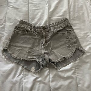 Free People Grey Denim Shorts, size 25